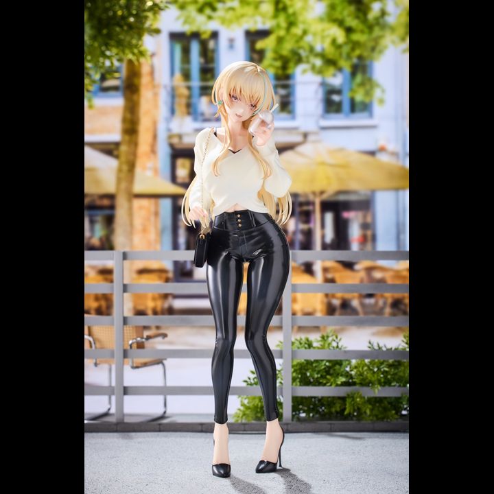 Anime Girl In Leather Jeans PVC Figure 1/4 Koigakubo Aoi Leather